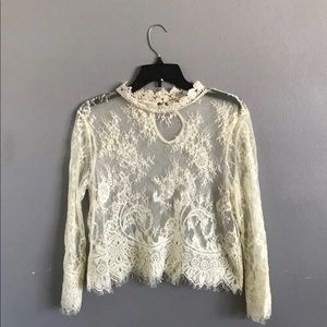 Charlotte Russe lace crop top